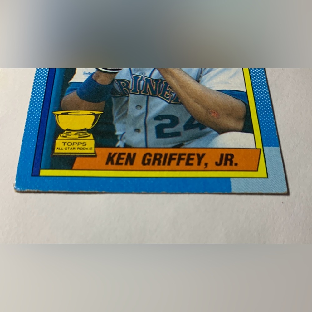 1990 Topps Ken Griffey Jr #336 HOF Bloody Scar Ungraded - Picture 4 of 6